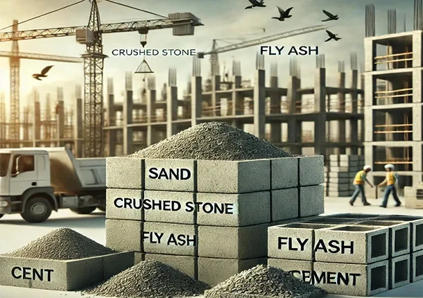 De que materiais são feitos os tijolos de concreto?